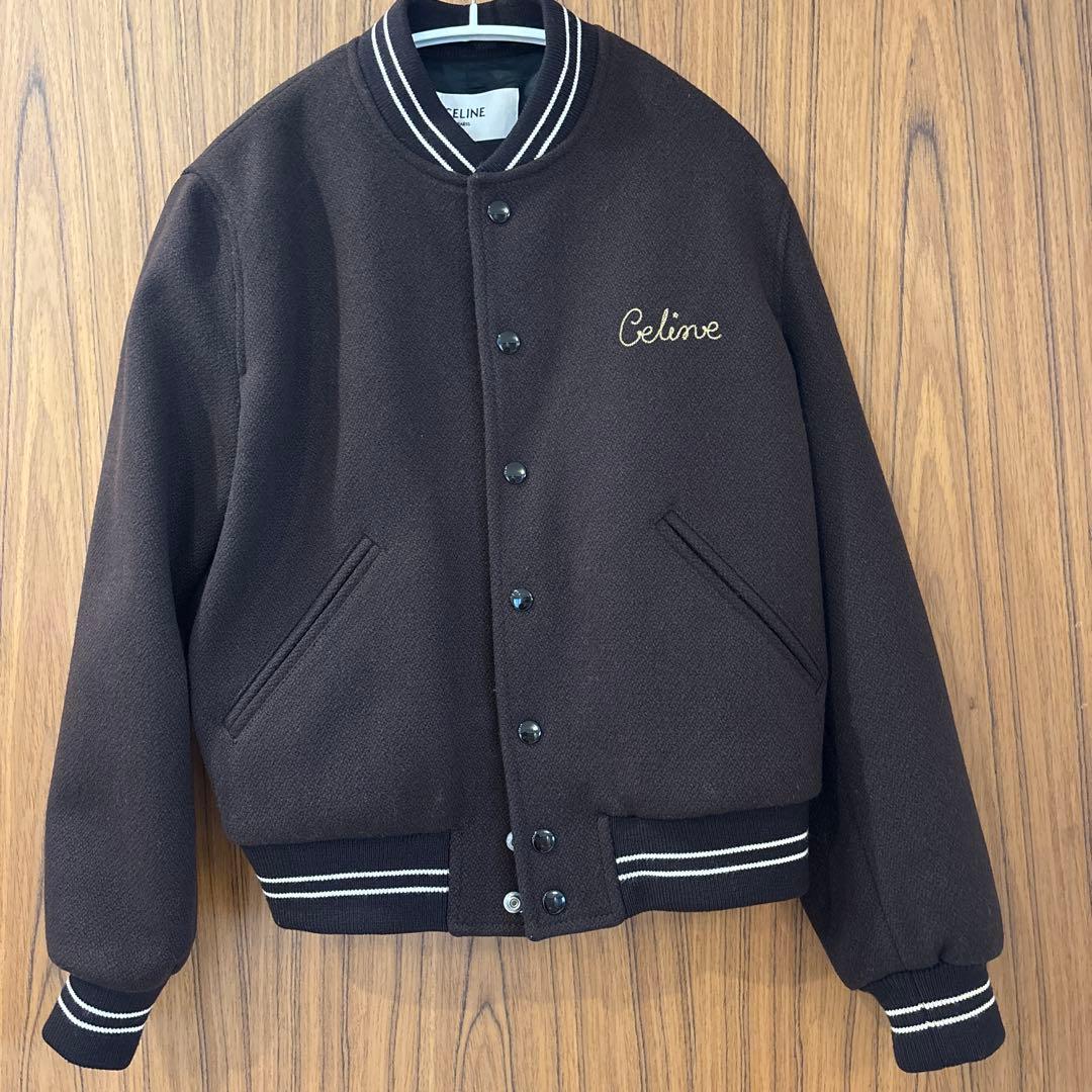 セリーヌCELINE 36 メンズレディース兼用エンブロイダリーテディジャケット