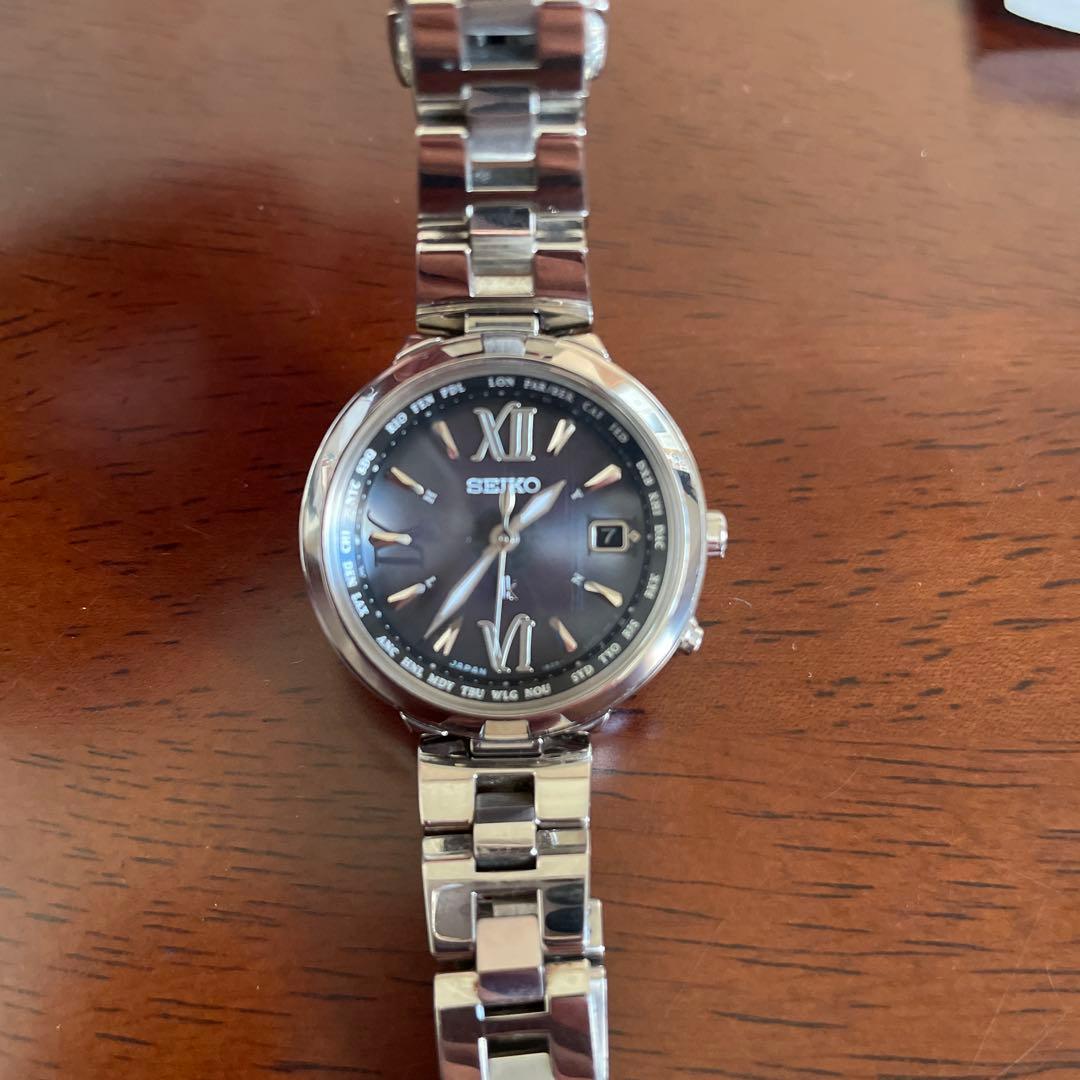 SEIKO ルキア 腕時計 1B25-0AL0 電波ソーラー 黒