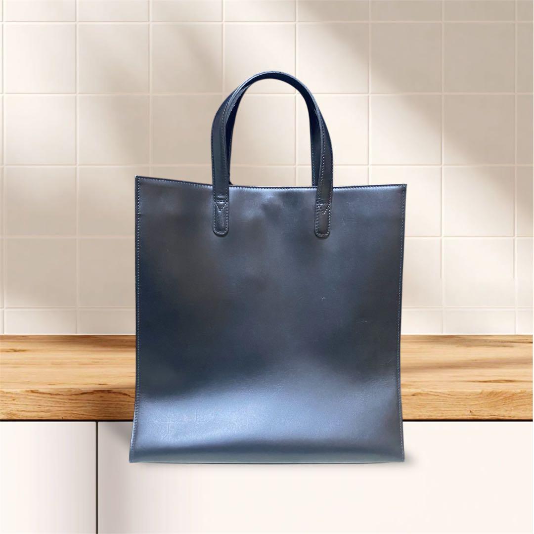 希少 ポーター メルツ ブラック レザー トートバッグ A4 PC 通勤 通学