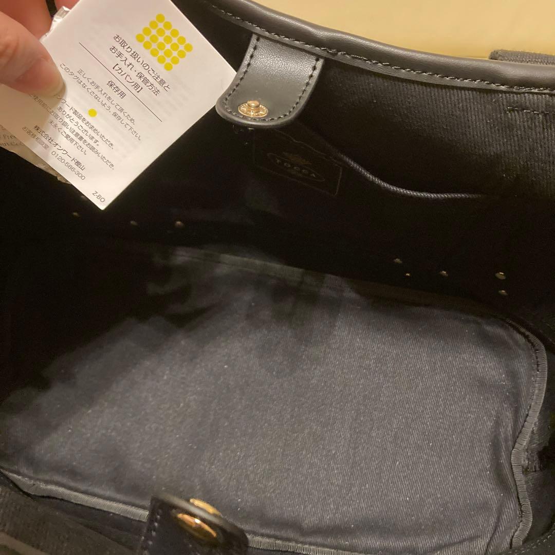 新品タグ付き　TOCCA トートバッグ 黒 キャンバス