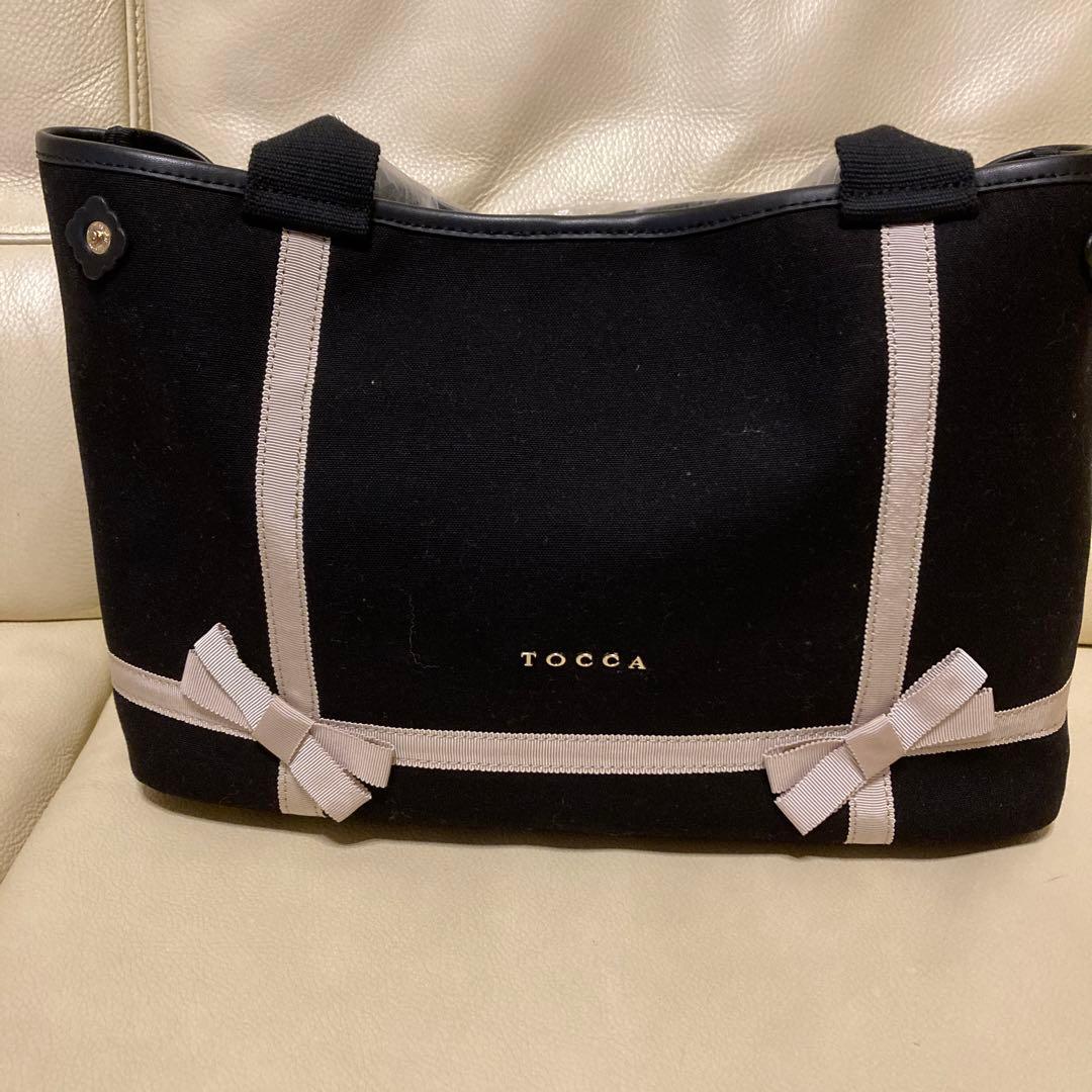 新品タグ付き　TOCCA トートバッグ 黒 キャンバス