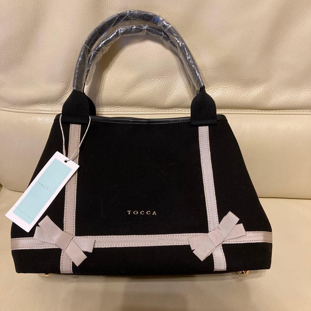 新品タグ付き　TOCCA トートバッグ 黒 キャンバス