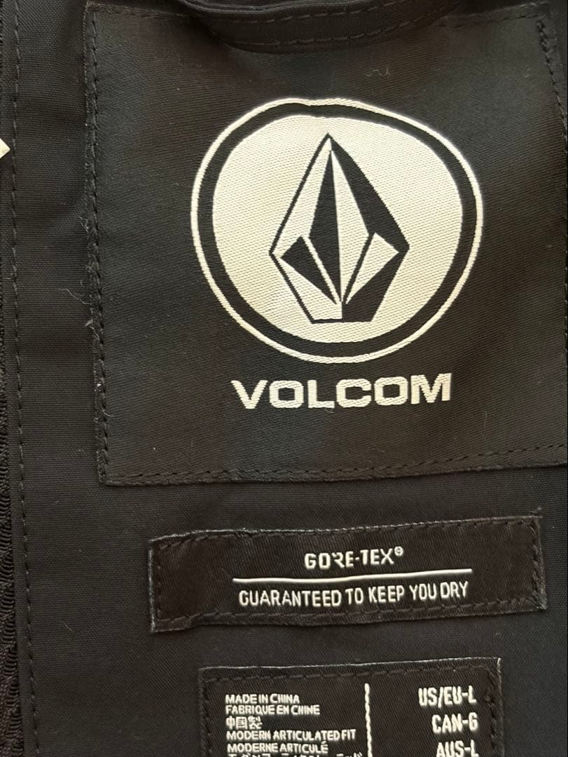 VOLCOM GORE-TEX スノーボードウェア 上下セット イエローブラック