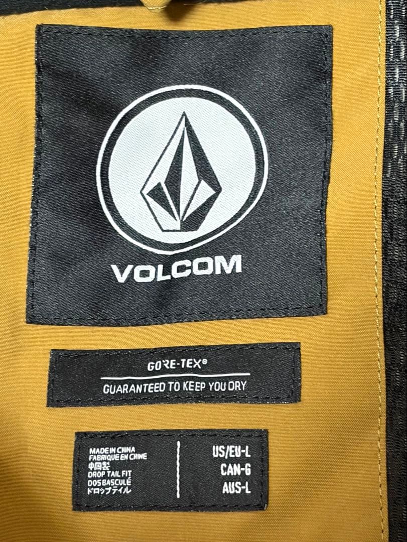 VOLCOM GORE-TEX スノーボードウェア 上下セット イエローブラック