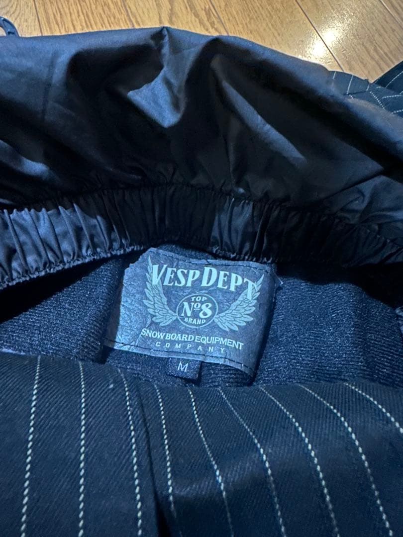 【天パー】VESP スノーボードウェア 上下セット ブラック ストライプ