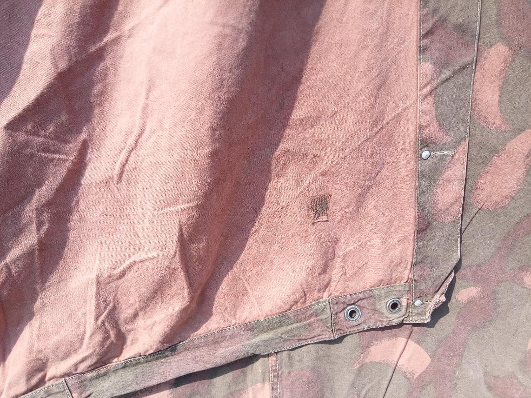 【希少】ハンガリー軍　テントシート2枚組　ハリケーン迷彩　軍幕テント