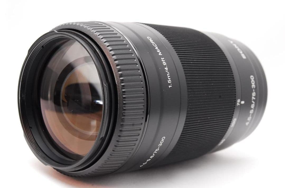 【美品】SONY ソニー75-300mm 望遠レンズ レンズフード付き