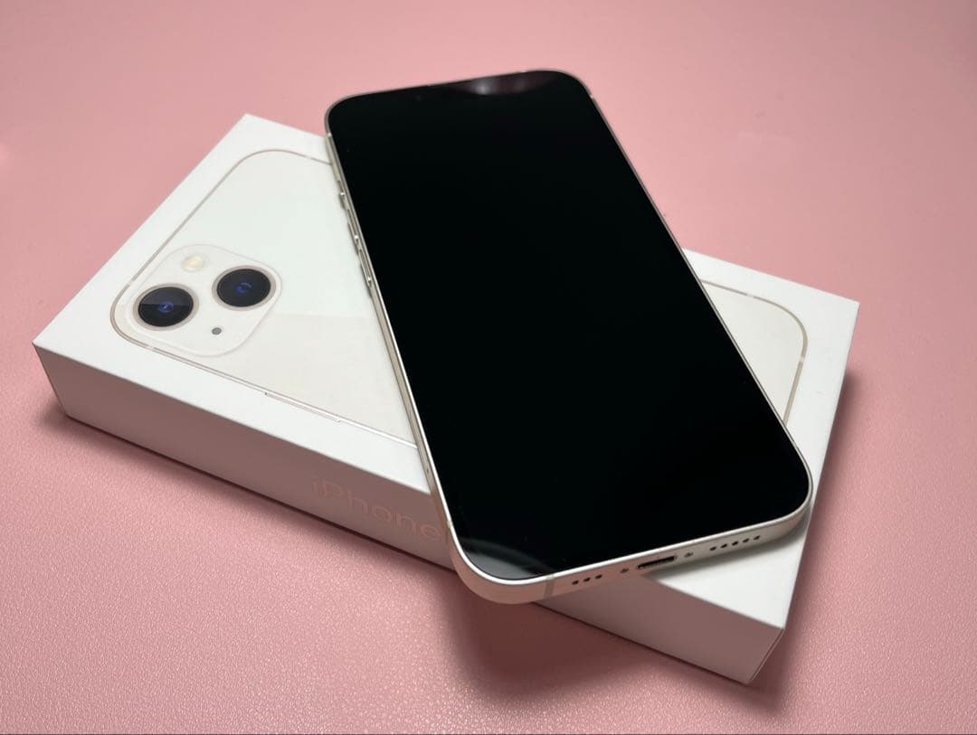 iPhone13 256GB SIMフリー スターライト 純正バッテリー100％