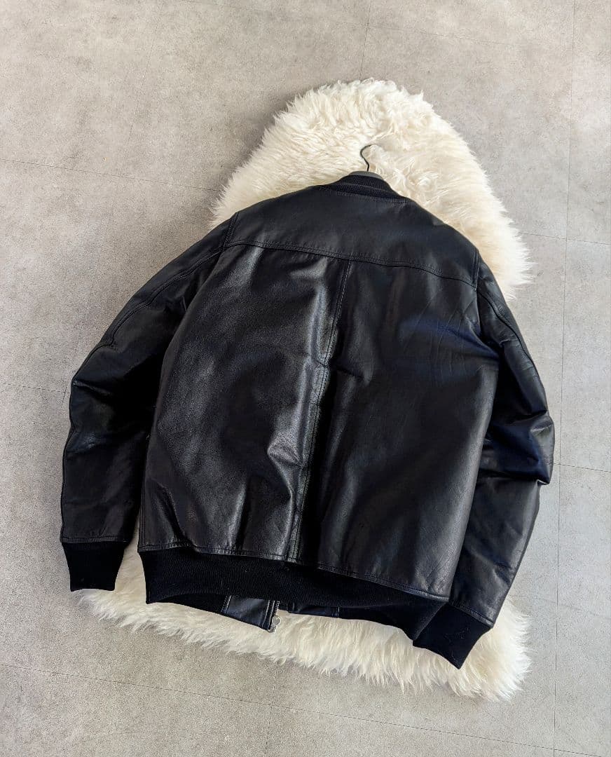 ゴ*ス様 稀少極美　リックオウエンス　カーフレザー　グース　パデッド　ボンバー