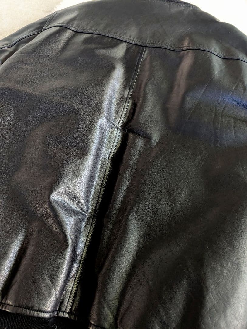 ゴ*ス様 稀少極美　リックオウエンス　カーフレザー　グース　パデッド　ボンバー