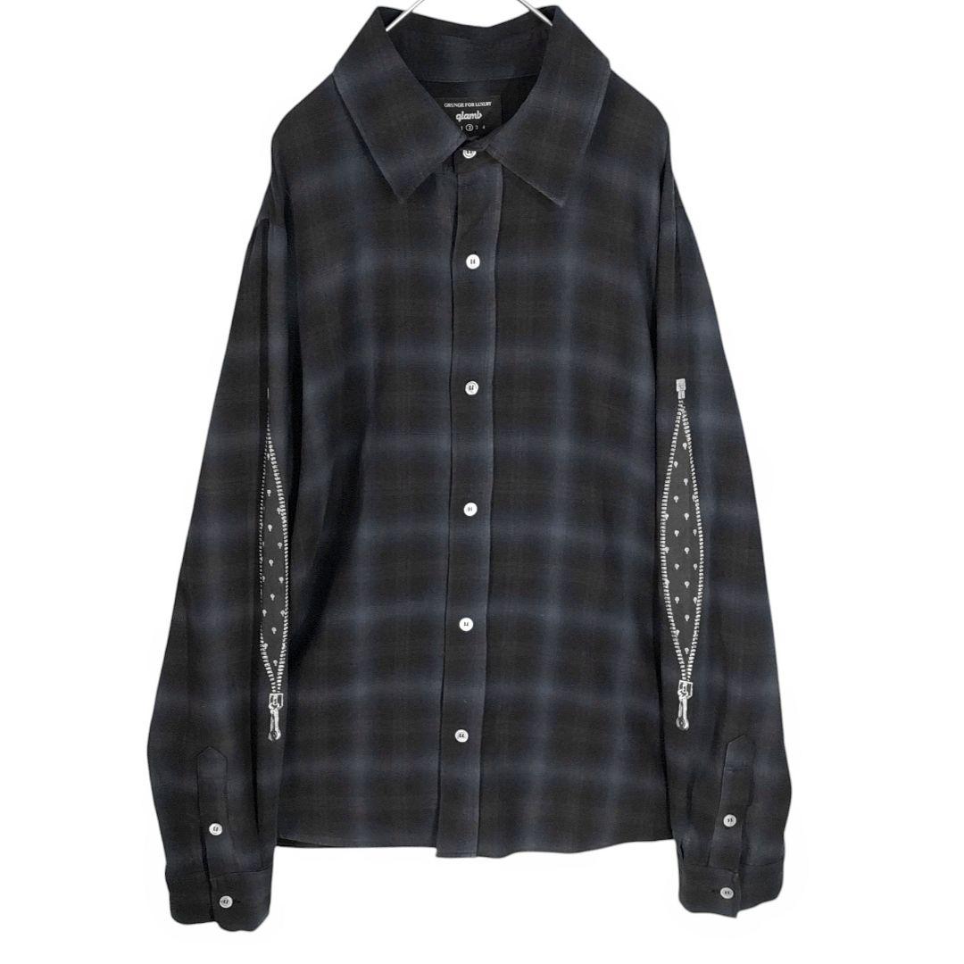 ☆ glamb × JoJo ブチャラティ アリーベデルチ オンブレ シャツ ☆