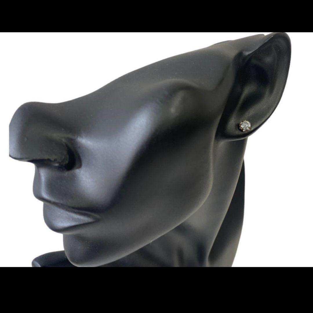 プラチナ900 ダイヤモンド0.579ct片耳ピアス 天然ダイヤピアス保証書付