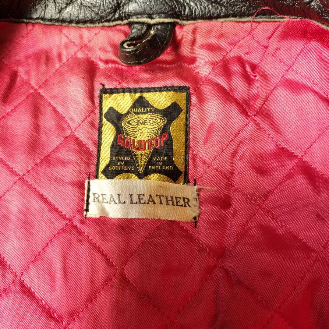 70〜80s ゴールドトップ シングルライダース ルイスレザー ハイウェイマン