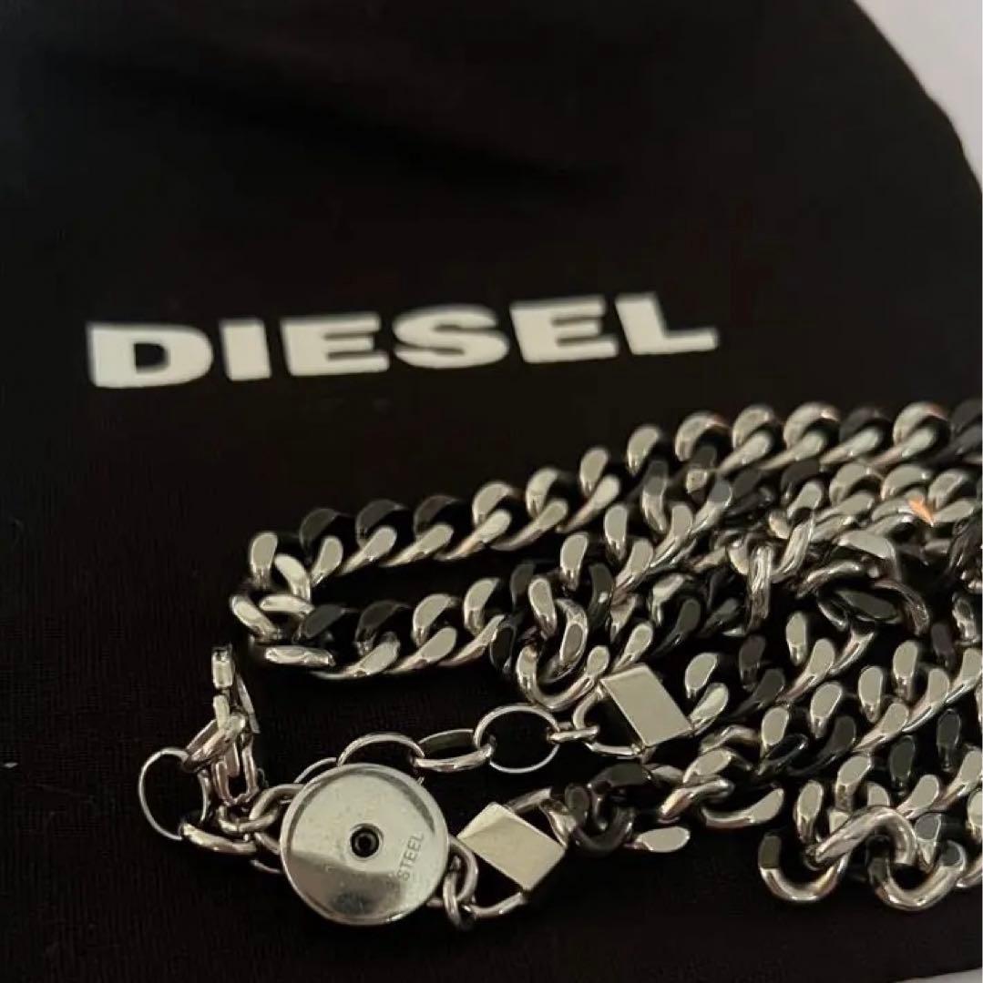 DIESEL DX1499 チェーンネックレス ステンレス
