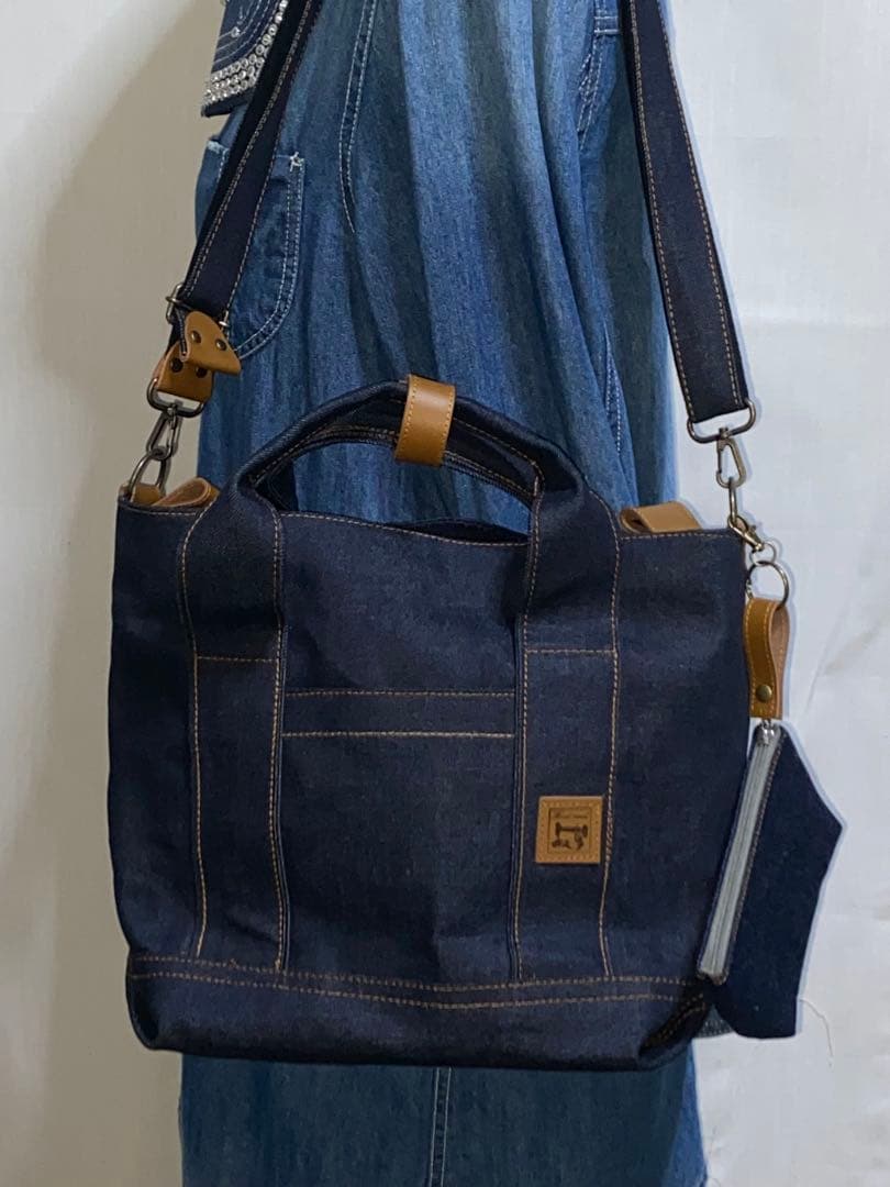 ☆ハンドメイド☆岡山デニム☆男女兼用☆3wayショルダーバッグ