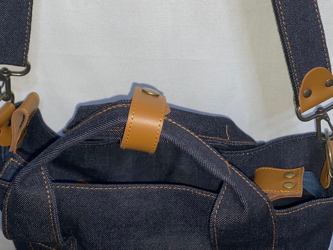 ☆ハンドメイド☆岡山デニム☆男女兼用☆3wayショルダーバッグ