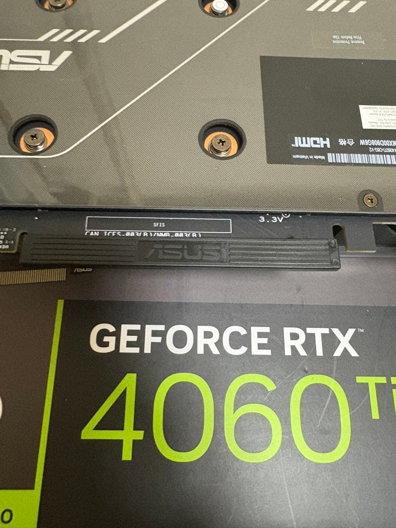 ASUS GeForce RTX 4060 Ti OC 8GB 中古美品