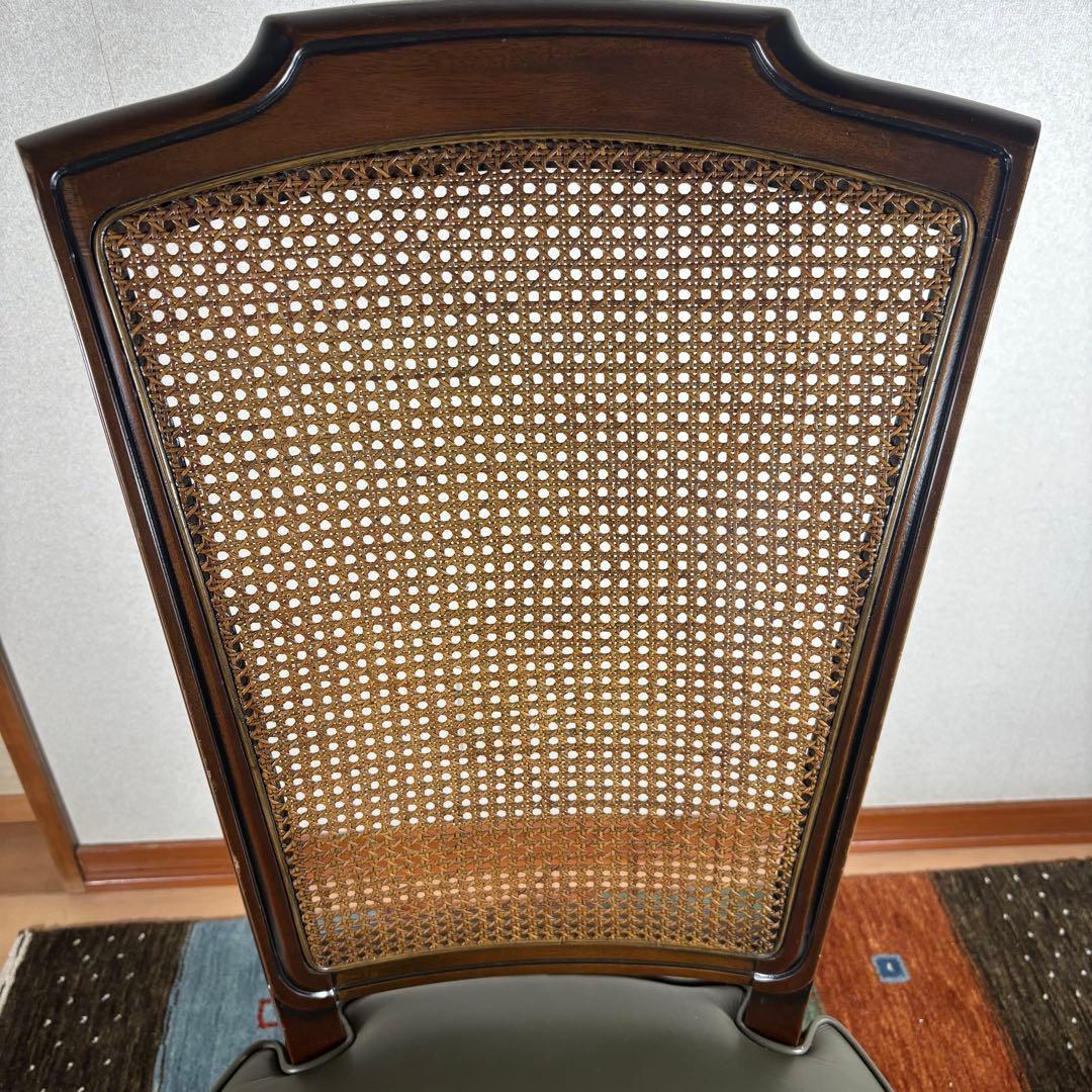 【良品】maruni/マルニ 地中海ロイヤル　本革張りチェア