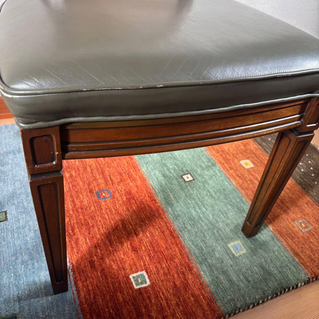 【良品】maruni/マルニ 地中海ロイヤル　本革張りチェア