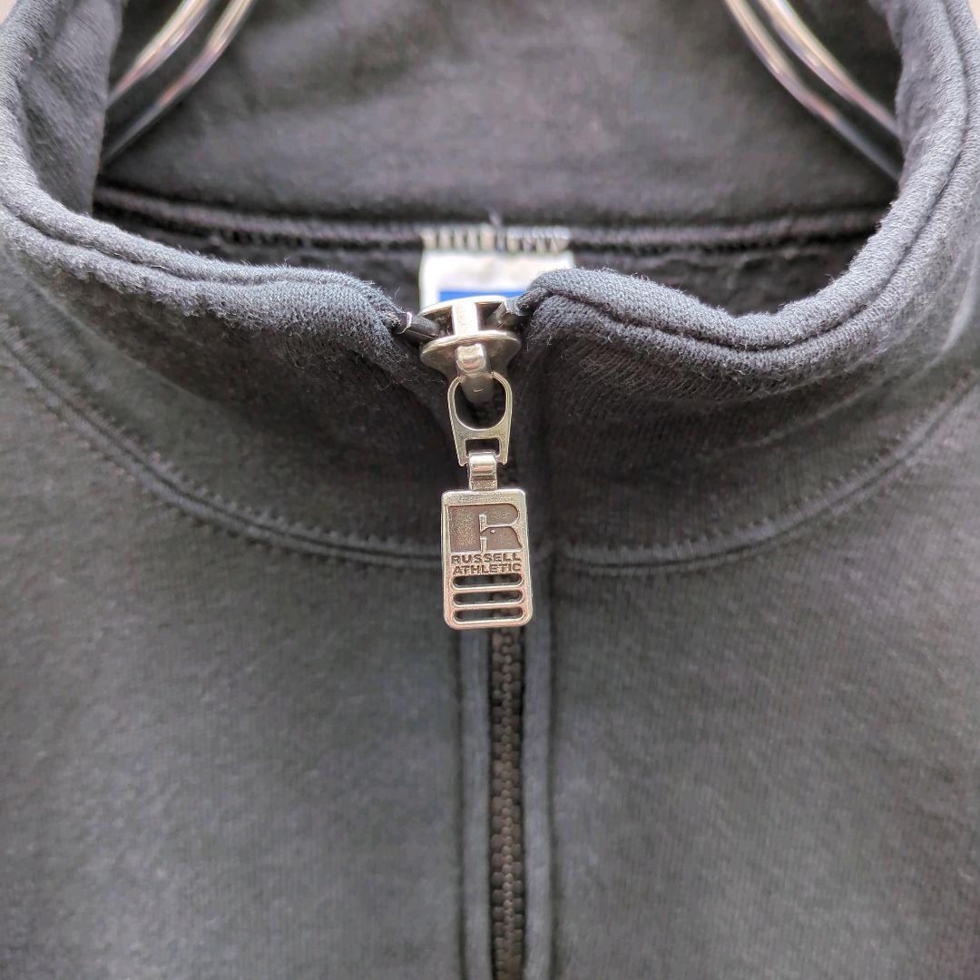90s USA製 Russell Black Half Zip Sweat
