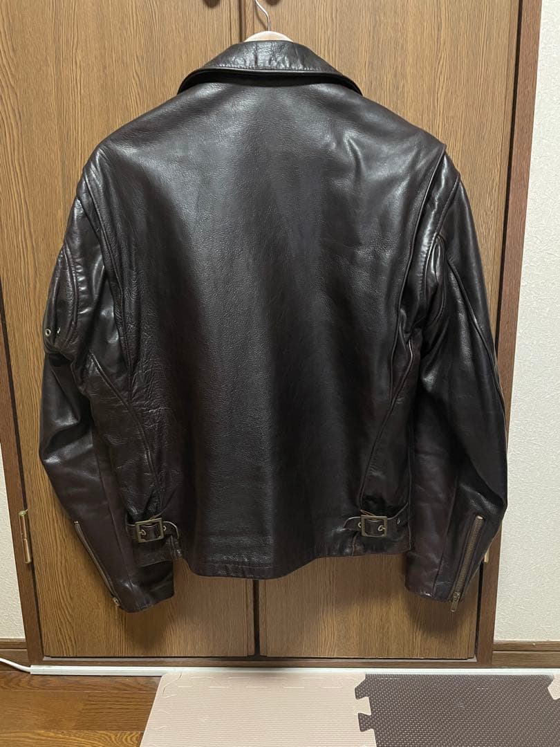 Schott ショット　642VS 襟付きシングルライダース サイズ38 【茶】