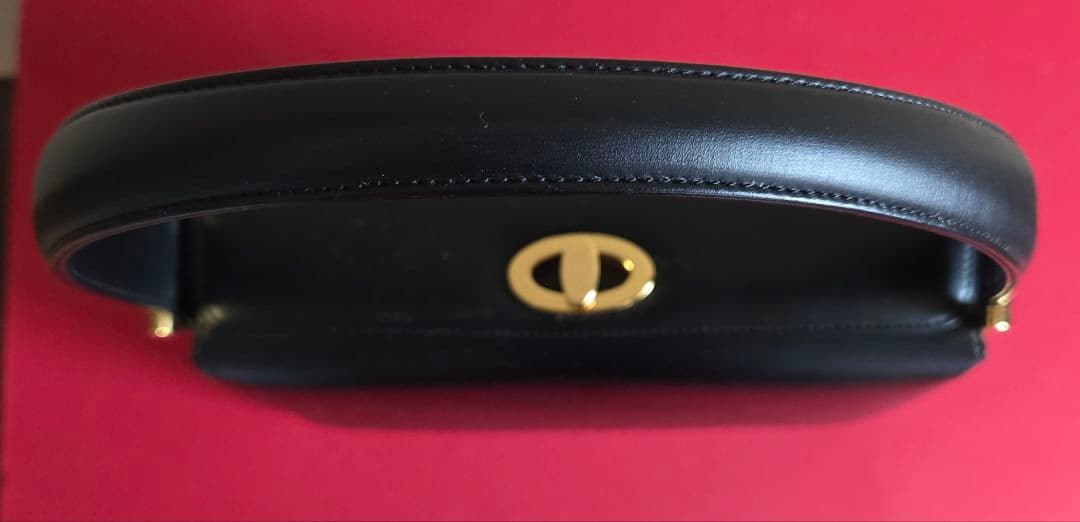 WAKO 銀座和光 ターンロック フォーマルバッグ ハンドバッグ 革 黒