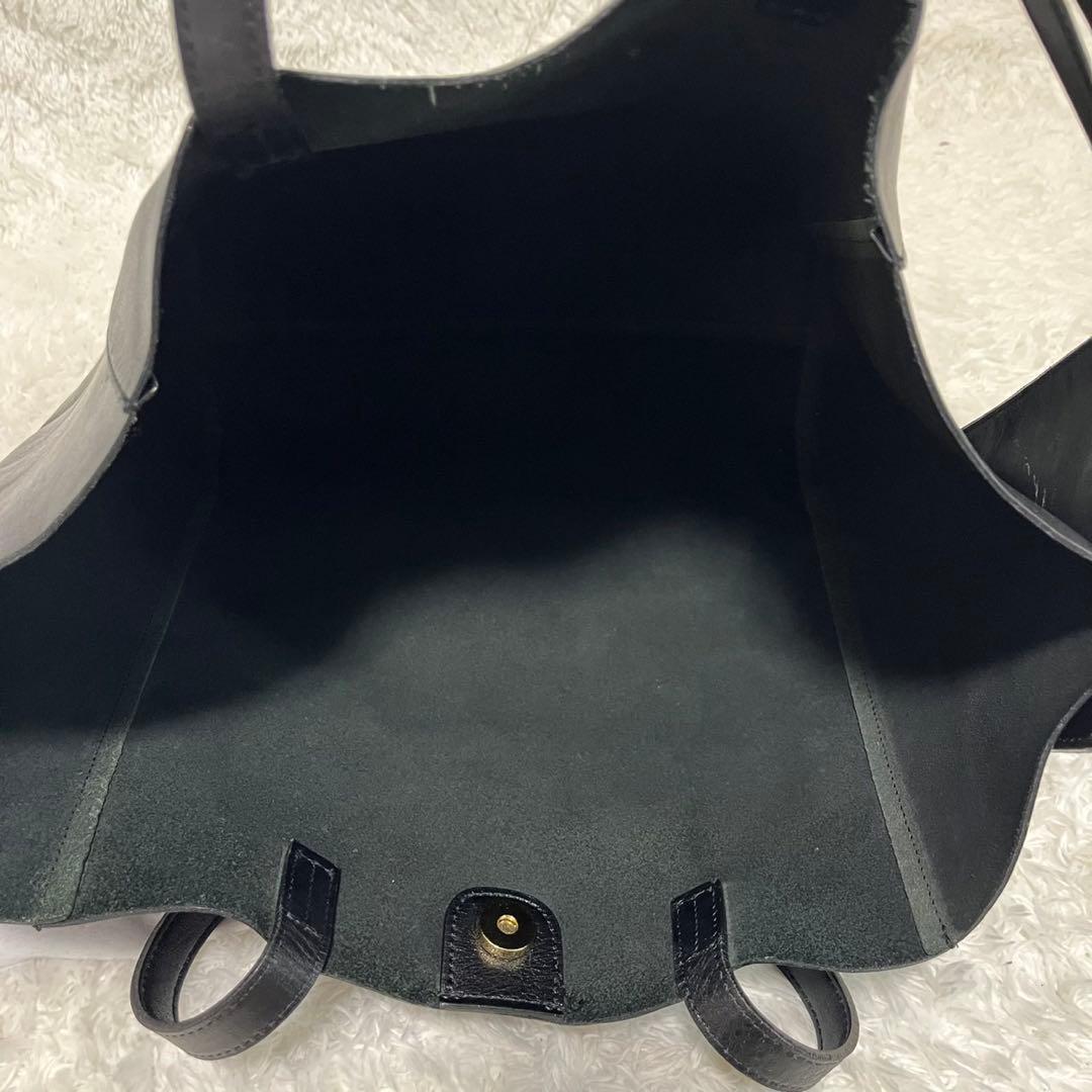 UNITED ARROWS レザートート ビジネスバッグ 黒 ポーチ付き