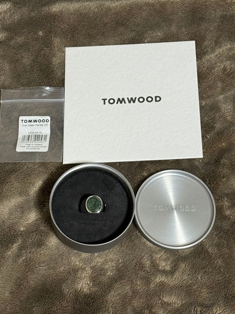 【新品】 TOM WOOD Oval Green Marble 22号（62）