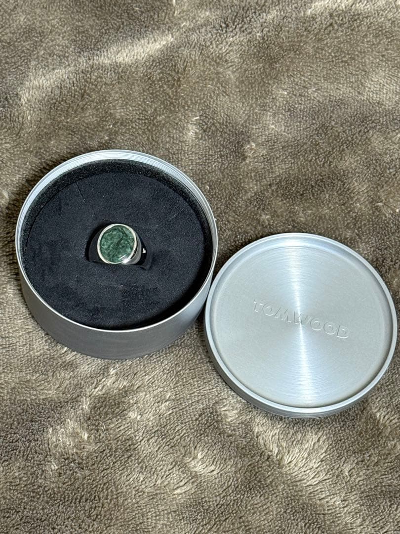 【新品】 TOM WOOD Oval Green Marble 22号（62）