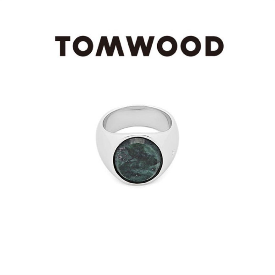 【新品】 TOM WOOD Oval Green Marble 22号（62）