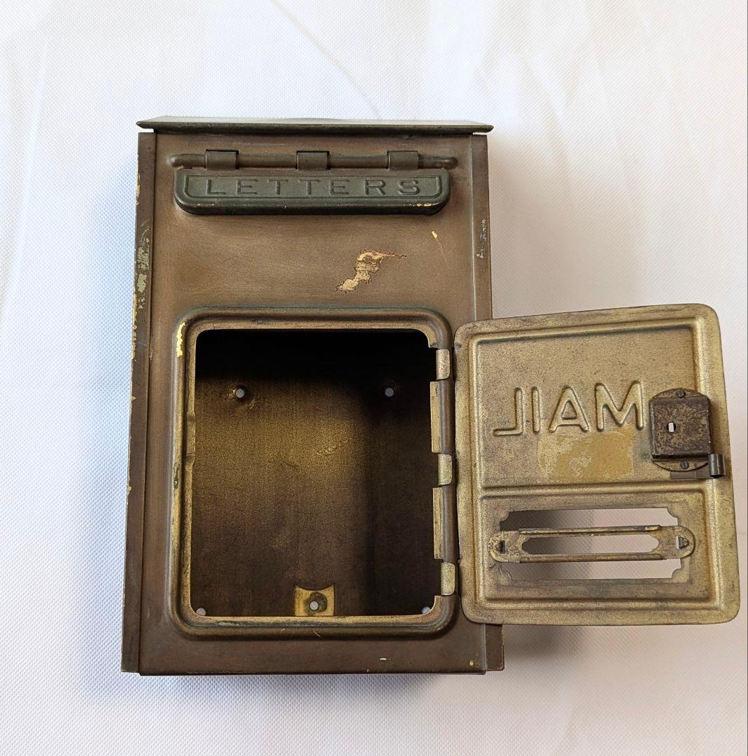 アンティーク真鍮 メールボックス 郵便受け ビンテージ 1920年代 USA