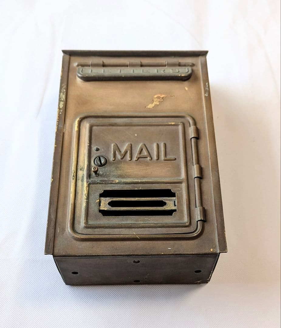 アンティーク真鍮 メールボックス 郵便受け ビンテージ 1920年代 USA