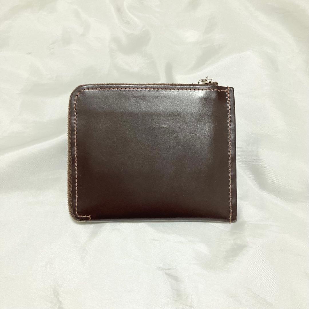 極美品　ホワイトハウスコックス　スリムジップウォレット　L字　ブライドルレザー