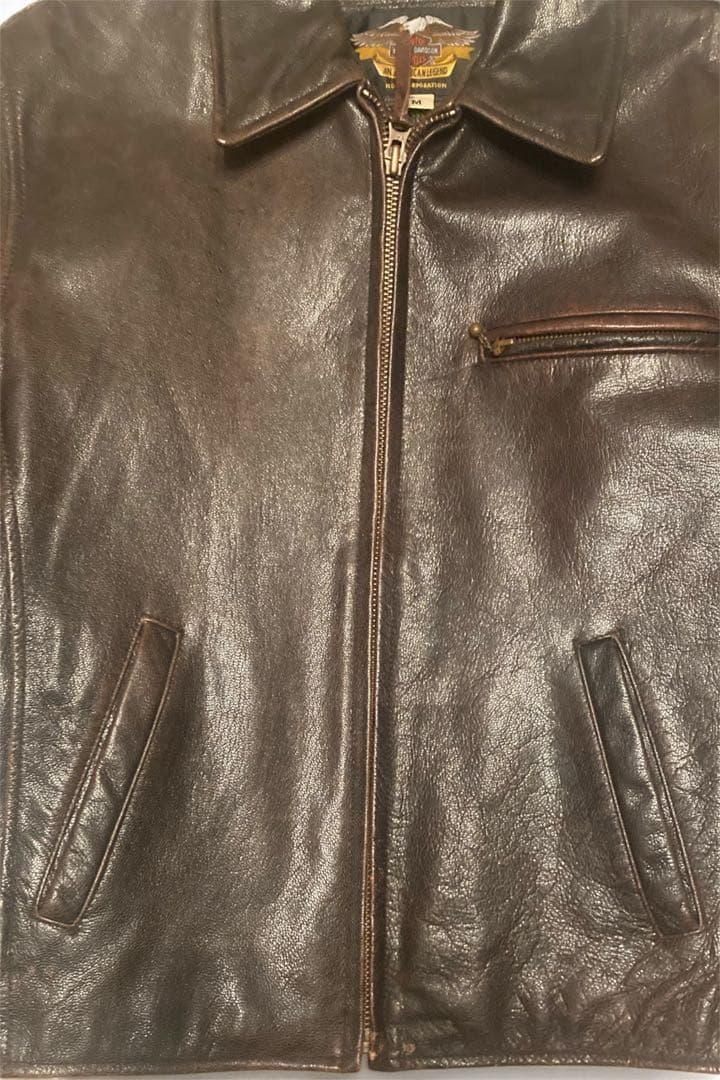 Harley-Davidson ハーレーダビッドソンレザージャケット ブラウンM