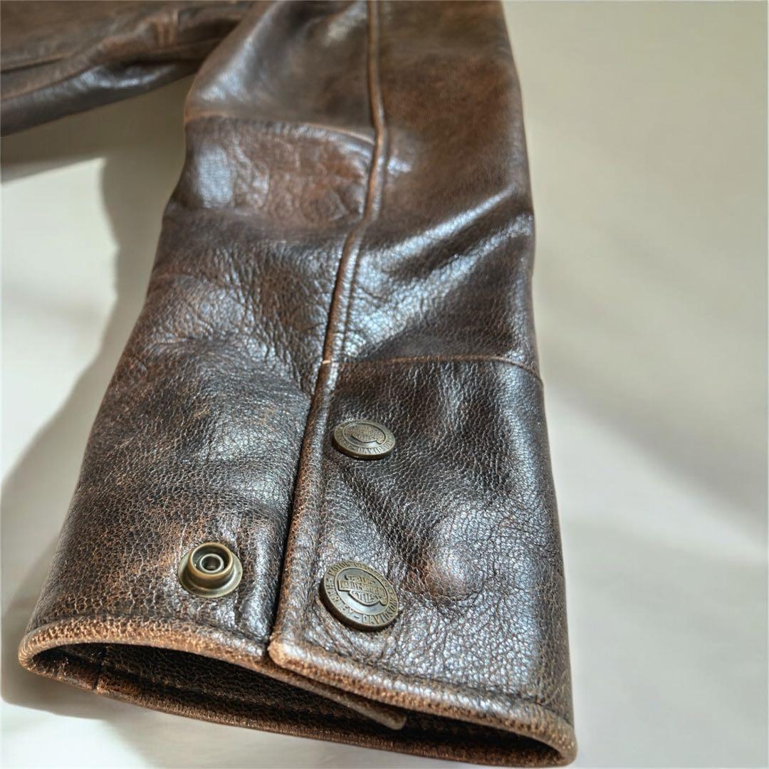 Harley-Davidson ハーレーダビッドソンレザージャケット ブラウンM