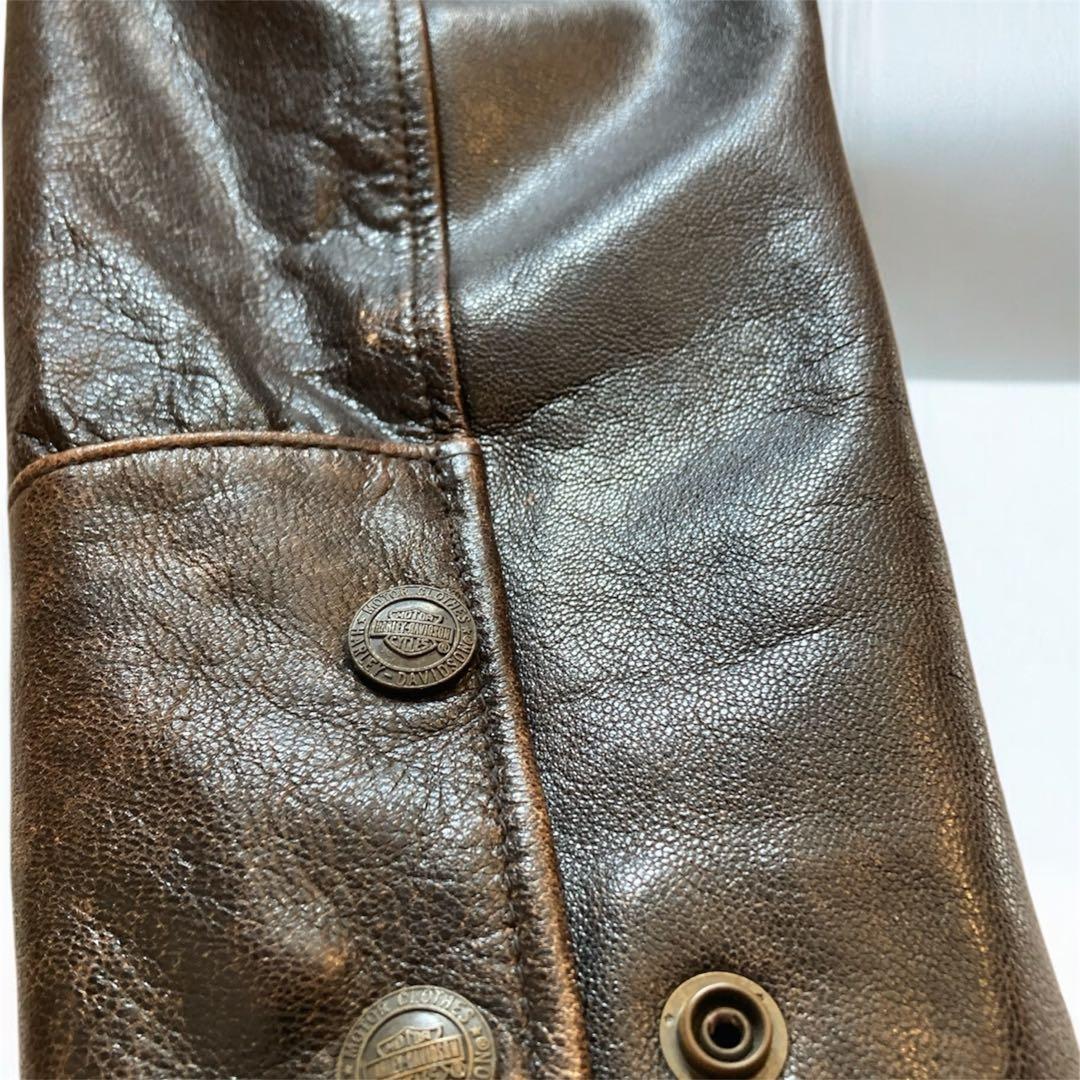 Harley-Davidson ハーレーダビッドソンレザージャケット ブラウンM