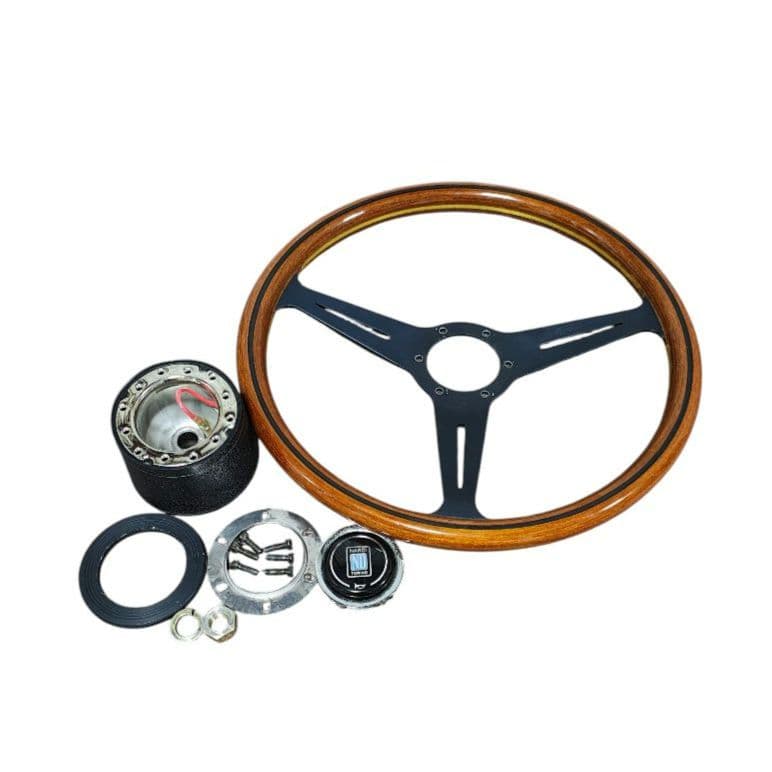 ★廃盤希少★ナルディ クラシックウッドステアリング ブラックスポーク　36.5Φ