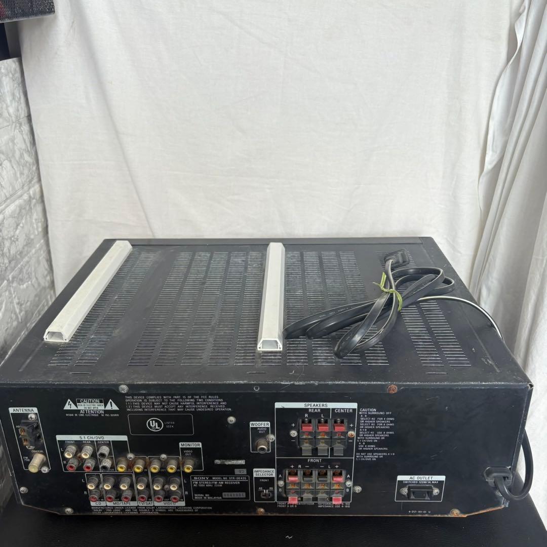 通電確認のみ ジャンク SONY AVアンプ STR-DE435 5.1ch対応
