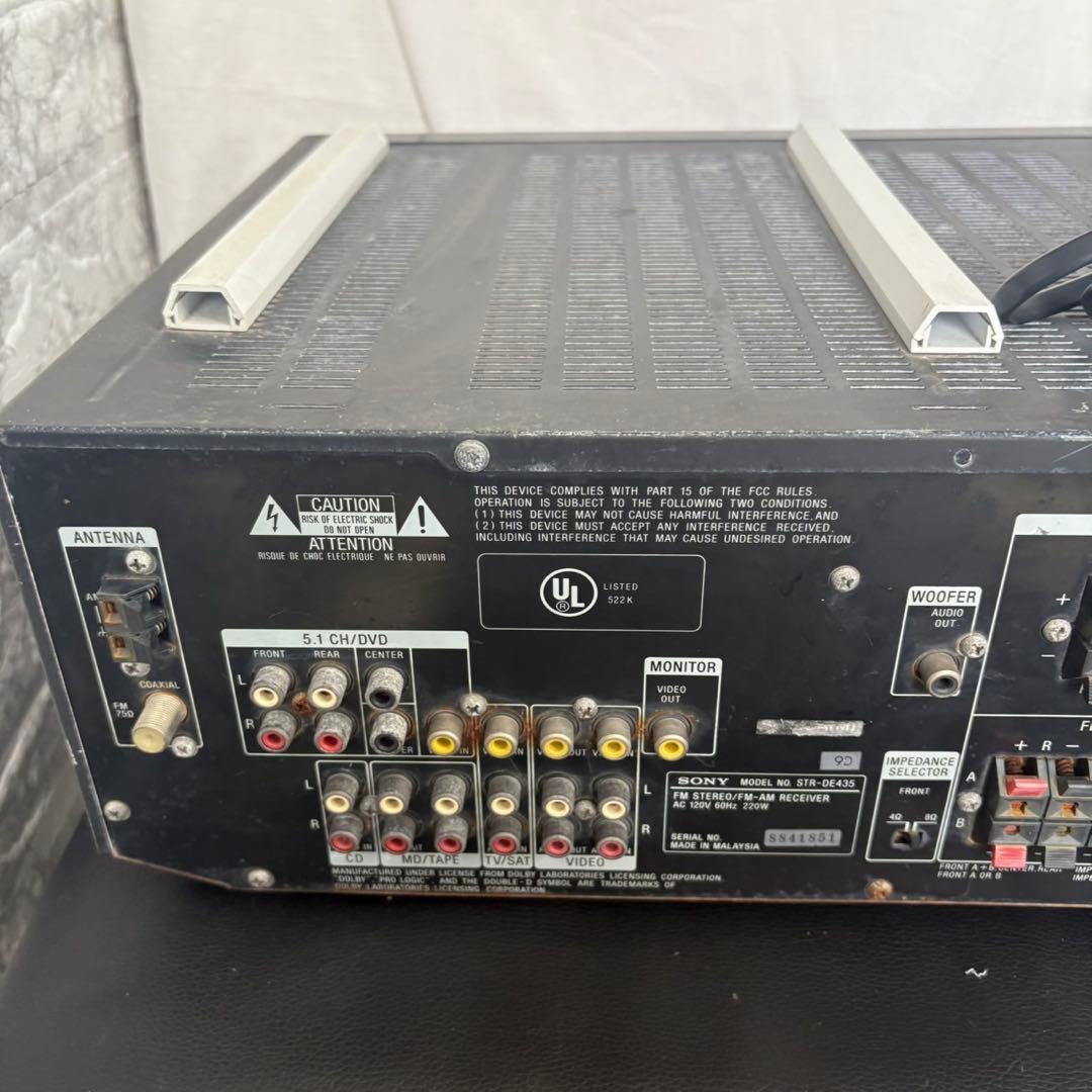 通電確認のみ ジャンク SONY AVアンプ STR-DE435 5.1ch対応
