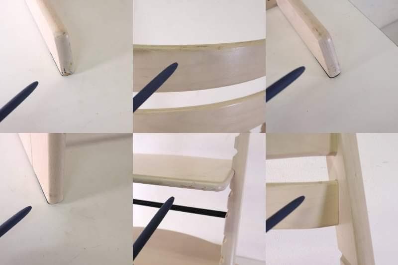 値下ストッケ トリップトラップチェア ホワイトウォッシュ 新型初期タイプ 穴なし