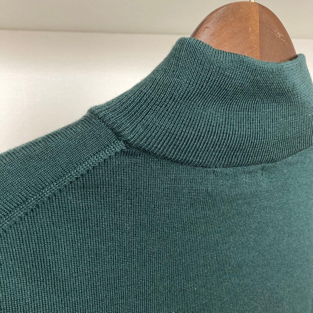 新品Paul Stuart メンズハイネックセーター メリノウール L グリーン