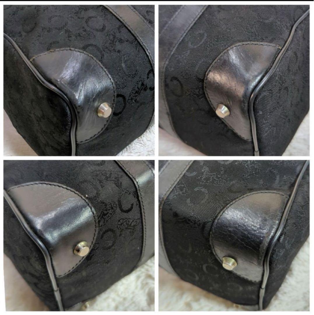 CELINE　オールドセリーヌ　ボストンバッグ　Cマカダム　馬車金具　ブラゾン