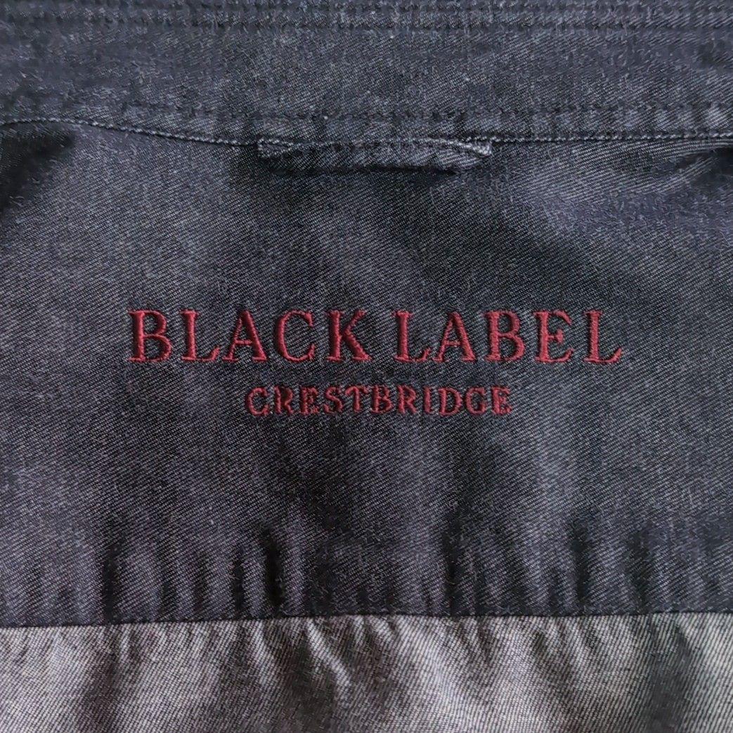 美品 クレストブリッジ 前面チェック デニム 長袖シャツ L インディゴ