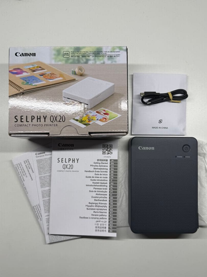 【ほぼ新品】Canon SELPHY QX20 本体＋純正用紙2種セット
