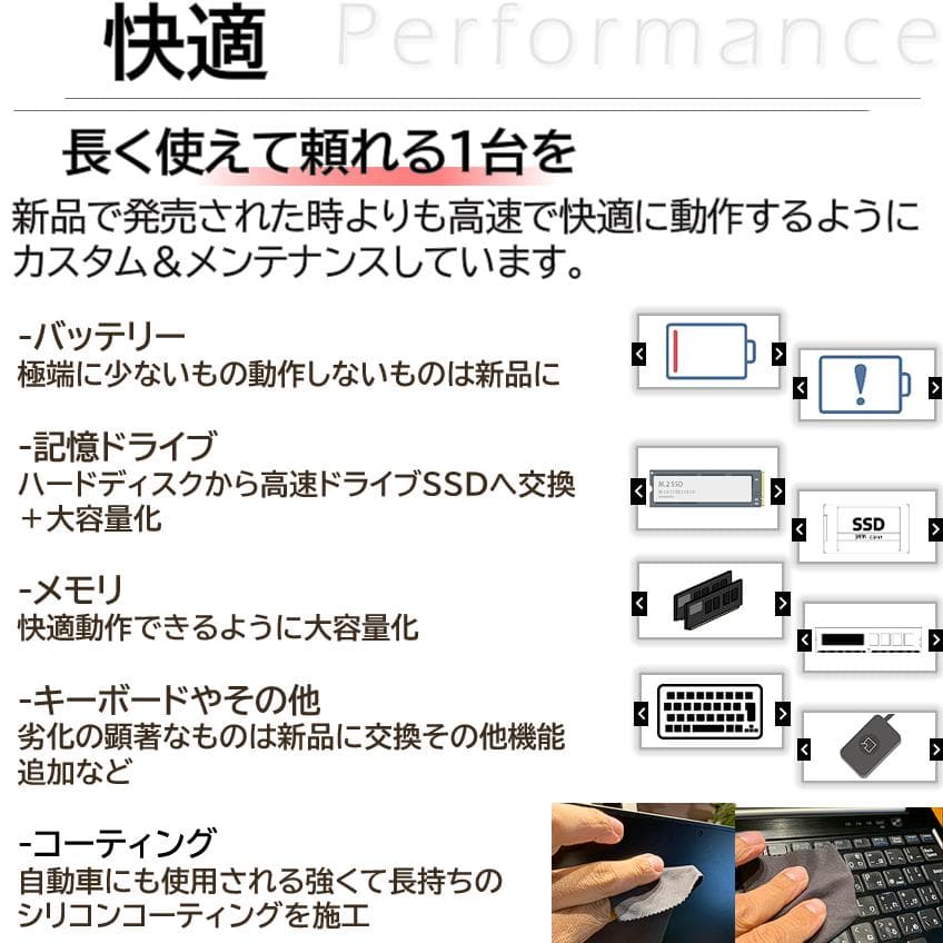 【熱問題対策整備】バッテリー6時間以上オフィス付きVAIO ProノートPC