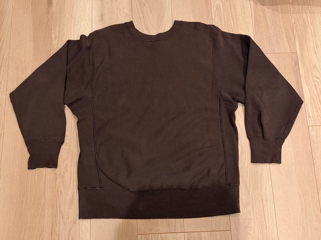 80s初期 チャンピオン 超フェード ブラック L リバースウィーブ 目無し 黒