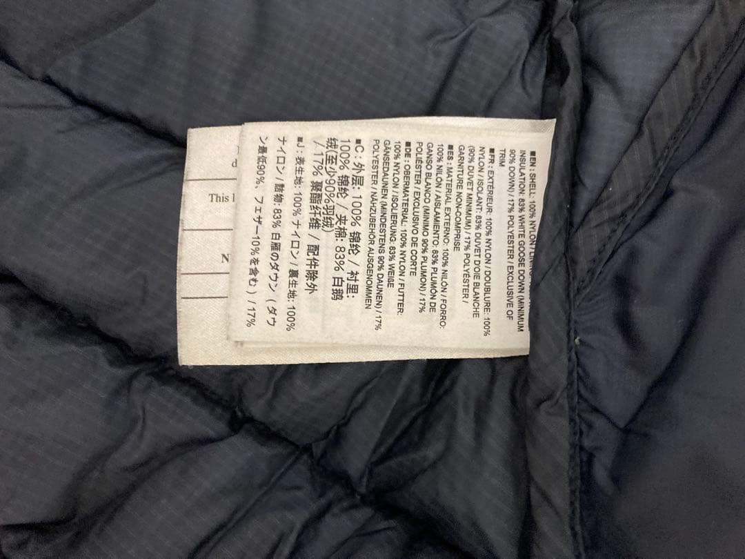 ARC'TERYX ダークグレー フード付きダウンジャケット S