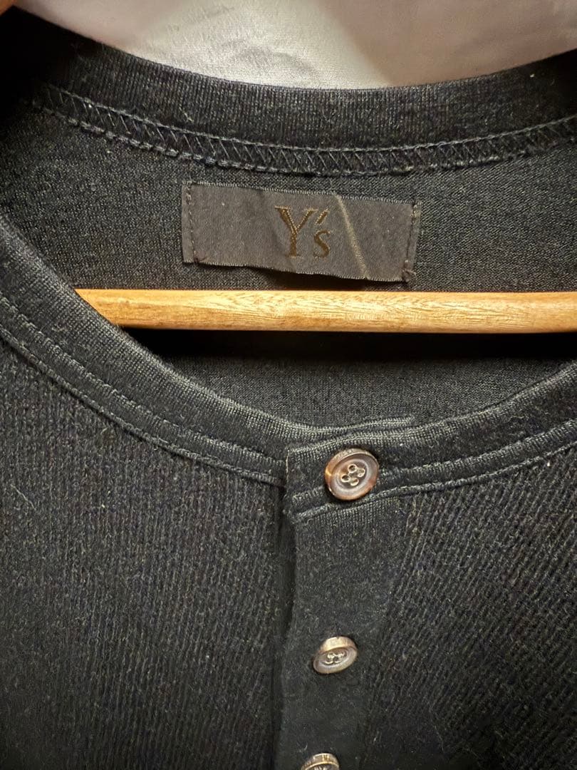 Ys ヨウジヤマモト ヘンリーネックニット 切り替え