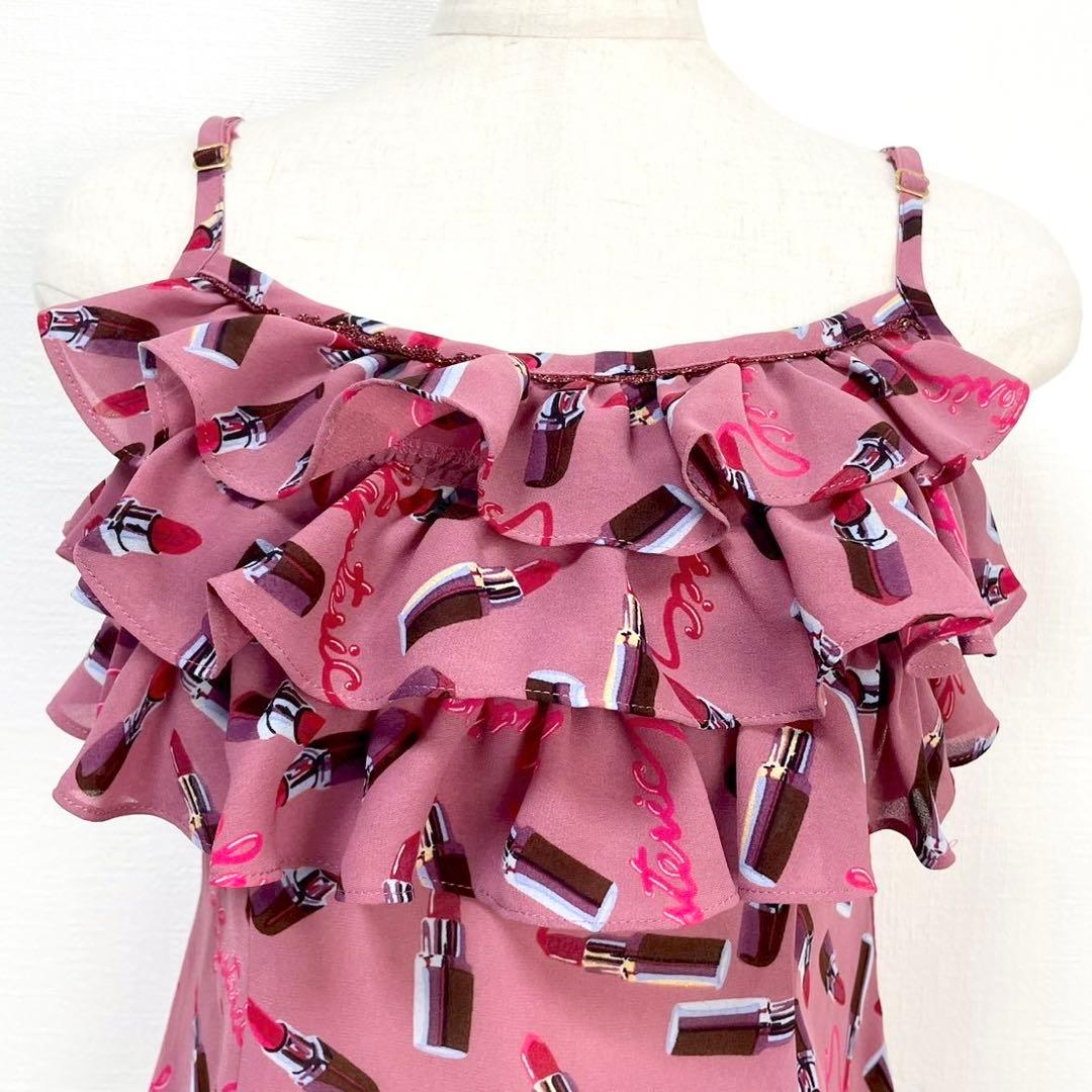 y2k✨️ 00s HYSTERIC GLAMOUR リップ柄 フリル キャミ