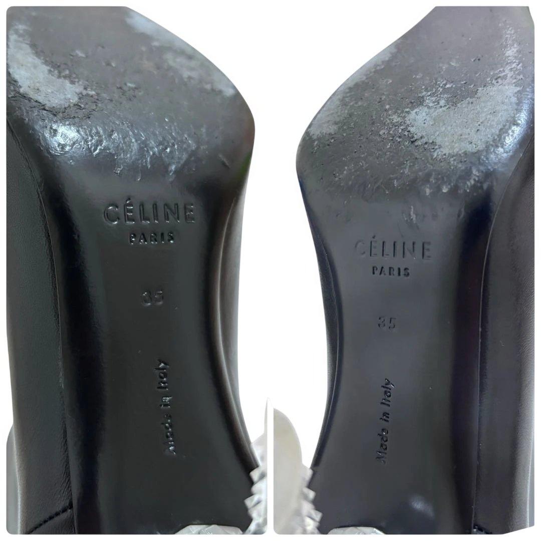 希少◎CELINE フィービー期 シャンデリアヒール ブーティー 35 ブラック